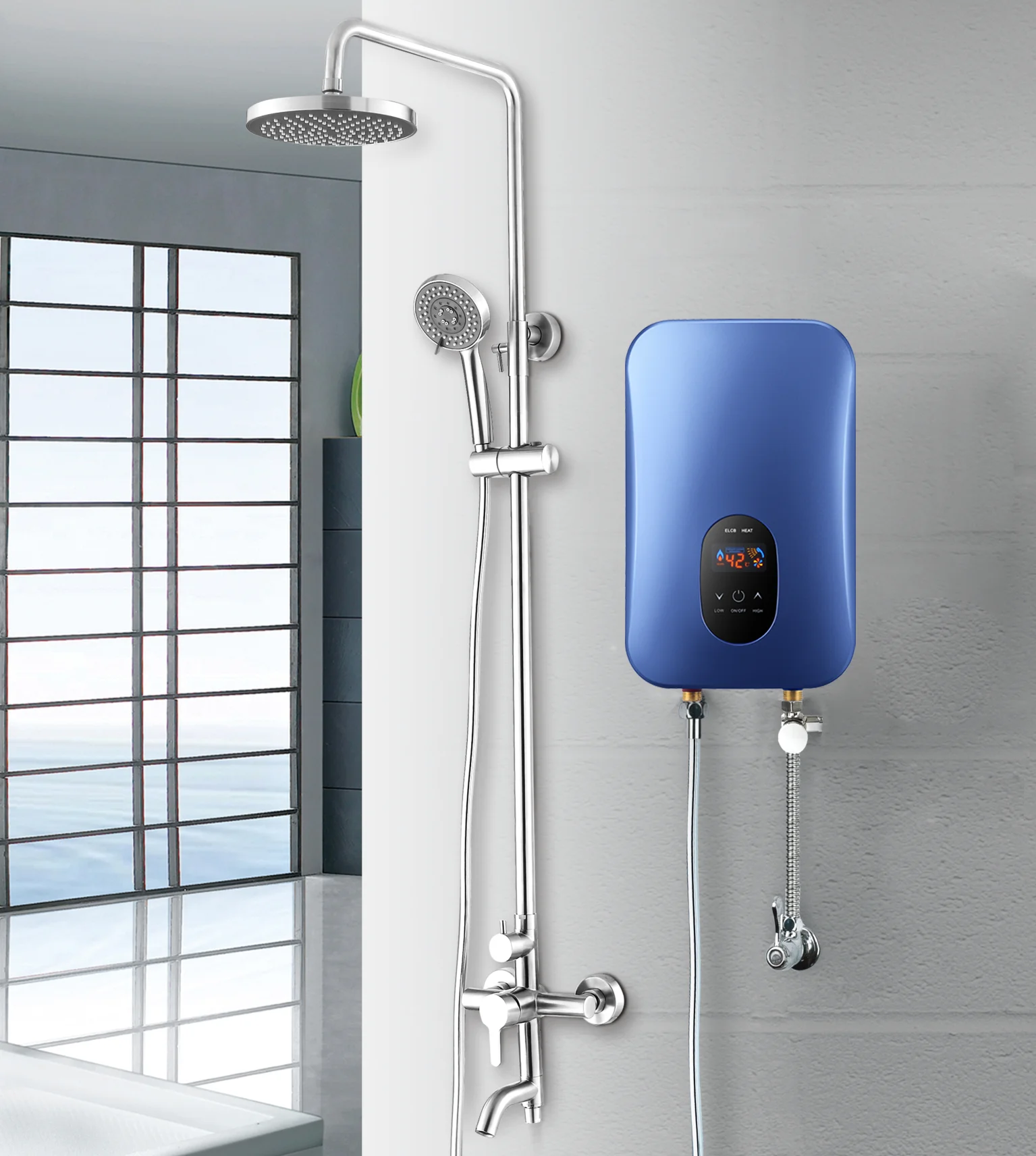 9KW 220-240V Hot Sale Best quality Instant Water Heater Electric Tankless Intelligent Hot Water