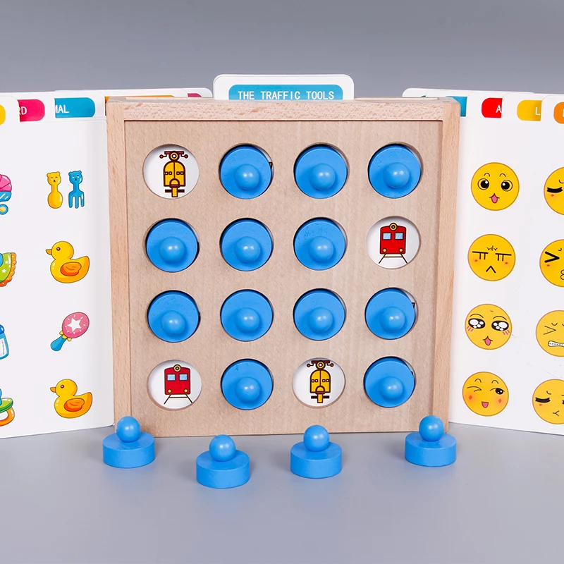 Wholesale Montessori Matching Brain Memory Box Card Game Educational Children Logic Thinking Memory Training Memory Chess