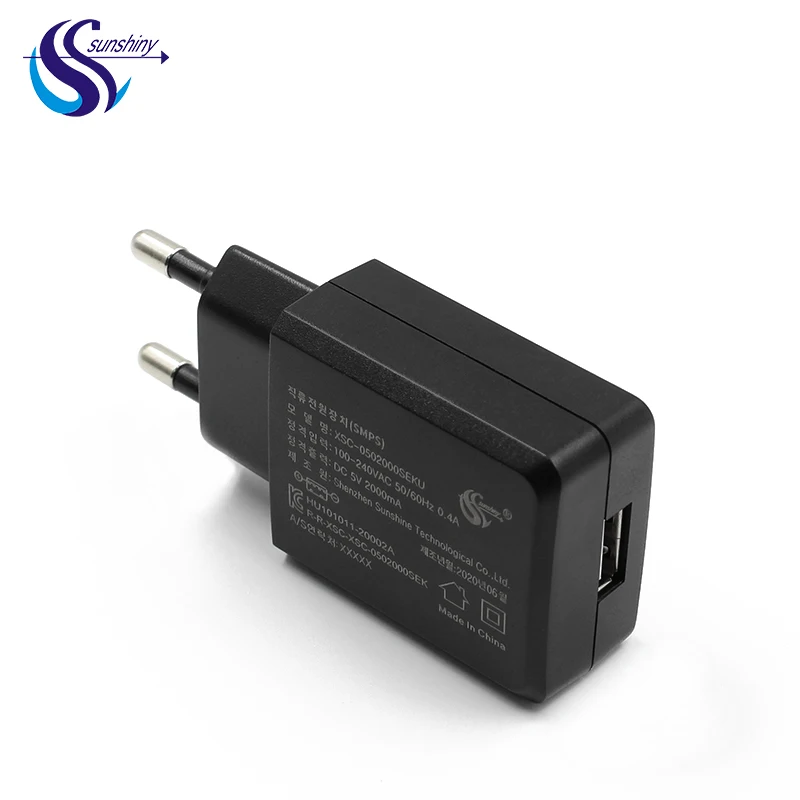 Sunshiny Hot 15W USB South Korea EK plug charging 5v 1A 2A 2.5A  KC KCC  mobile phone charger