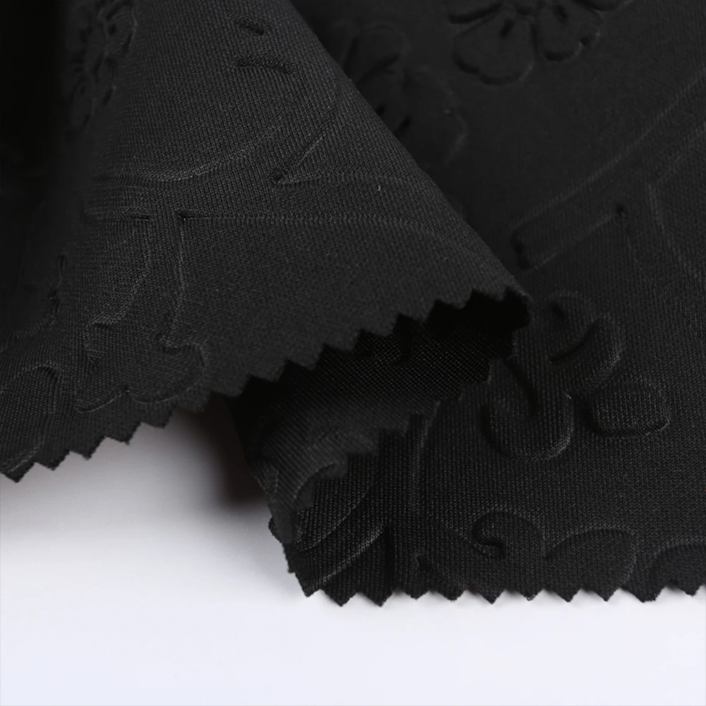 240GSM Custom Fashion Casual Fabric Embossed Scuba Knitting Fabric for Sportswear