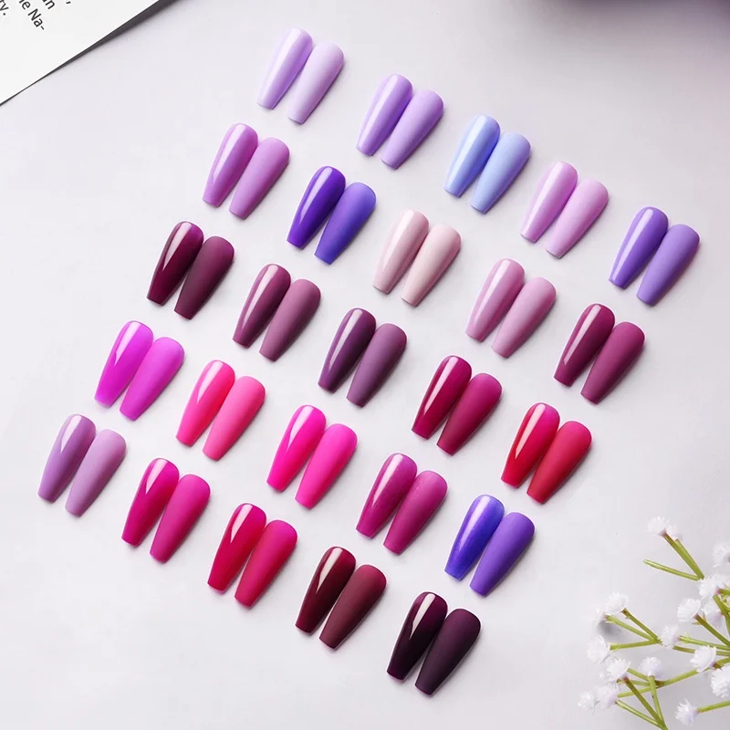 Rosalind Free sample design empty square gel polish bottle wholesale very good 5ml purple color uv gel for nail supplier salon