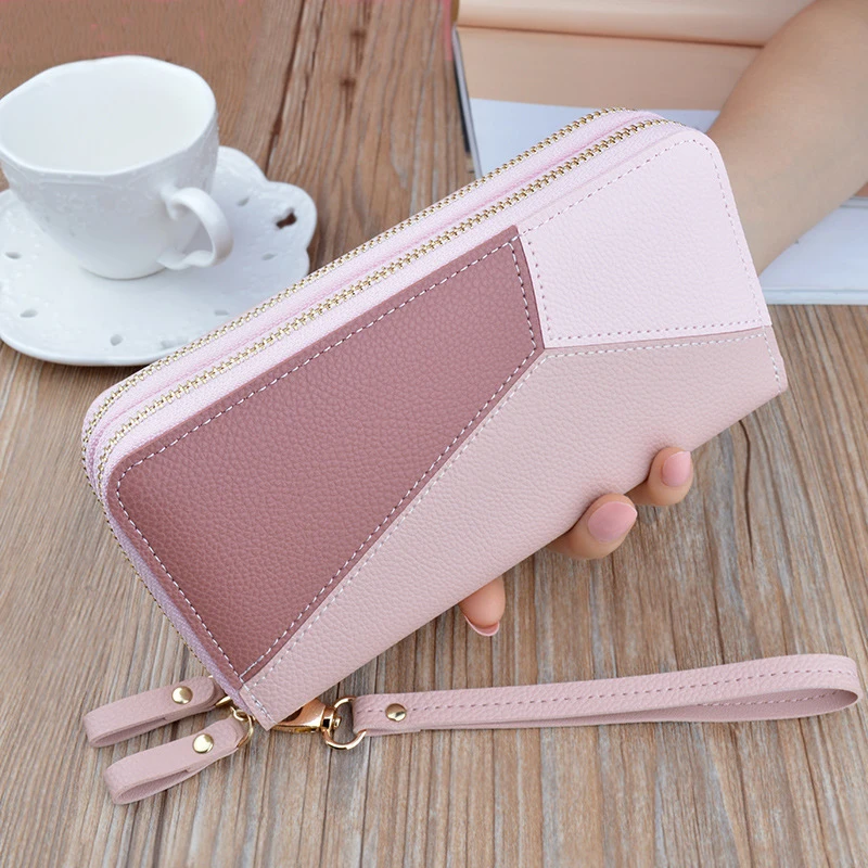 Multi-color Fashion Wallets 2021 Hot Selling Custom Logo and Long Multi-functional Elegant Wallets for Women Fashionable PU