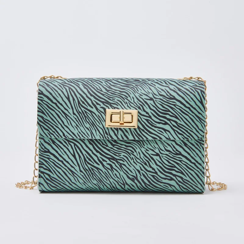 New fashion lock small square handbag shoulder messenger simple chain pattern women crossbodyl bag