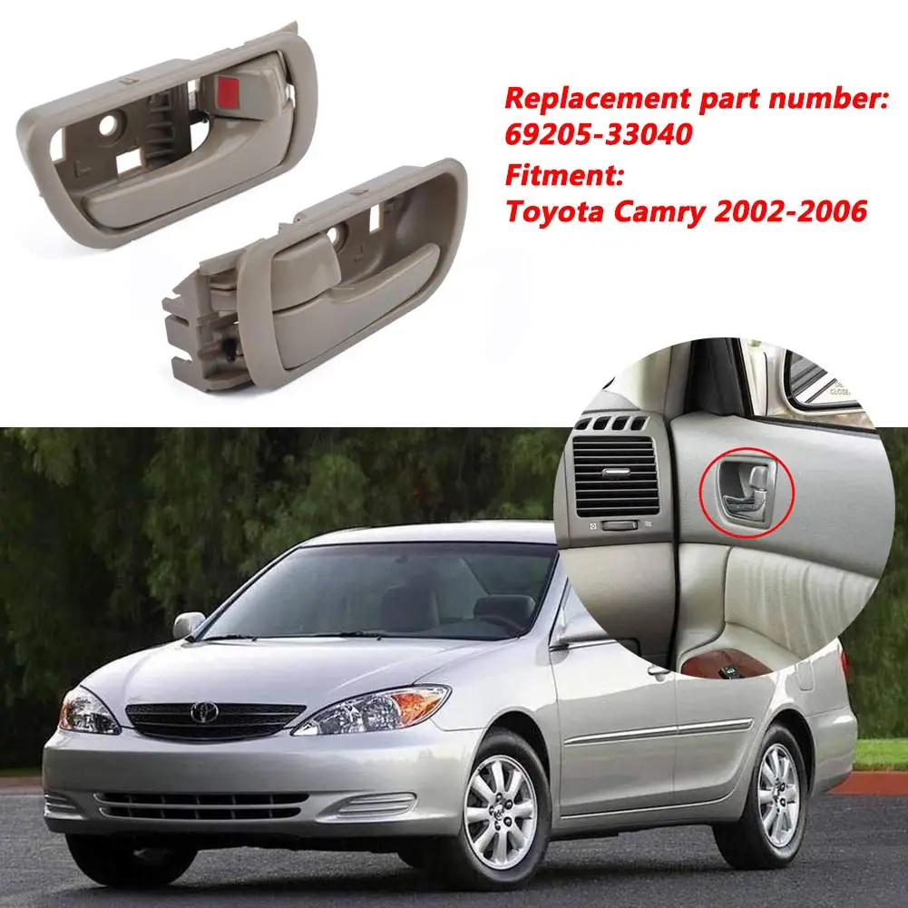 2002-2006 внутренняя дверная ручка для замены 69205-33040 69206-33040 серая 1 пара левая и правая Toyota