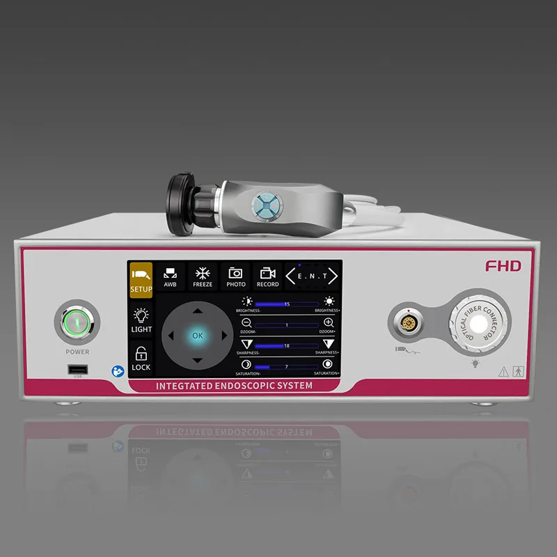 FHD(HD)Integrated Medical Endoscopy System with Dual-in-one Light Source and Video