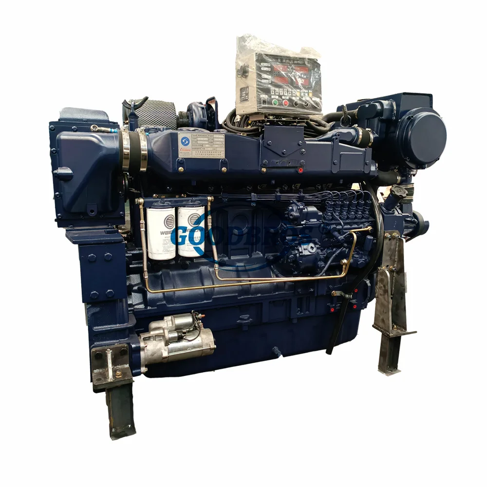 Diesel Inboard Weichai WP12 WD618 380HP 295KW 6 Cylinder Marine Engine