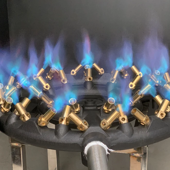 Газовая горелка для кухни, 44 форсунки, латунная форсунка, промышленная портативная газовая плита, чугунная горелка для использования в ресторане