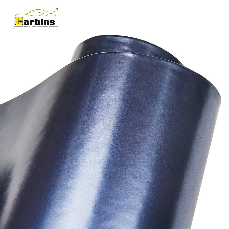 Carbins Pearl Midnight Blue Metallic Chrome Vinyl Car Wrap Fast Shipping 3M Metallic Chrome Vinyl For Size: 1.52 X 18 Meter