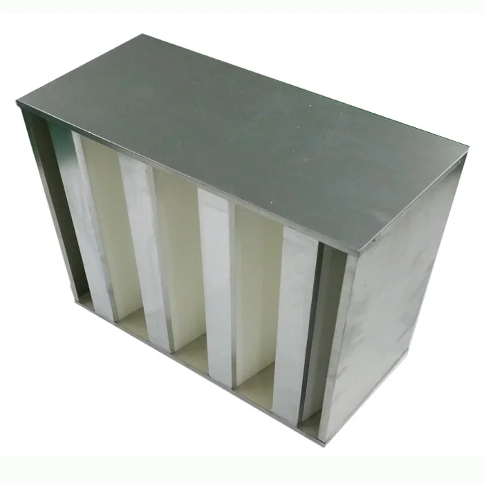 New Condition H13 99.95% V Bank Hepa Filter 4V 610x610x292mm (24x24x12inch) for HVAC, AHU, Cleanroom- Customized