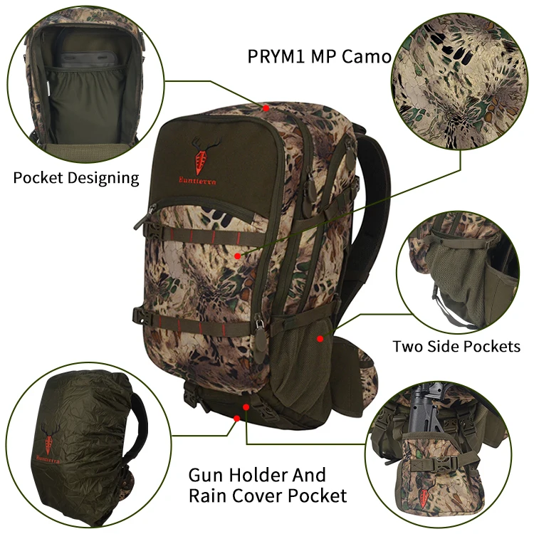 High quality hunting bag Prospector Pack Camouflage Gear Rain Cover Camo hunting backpack