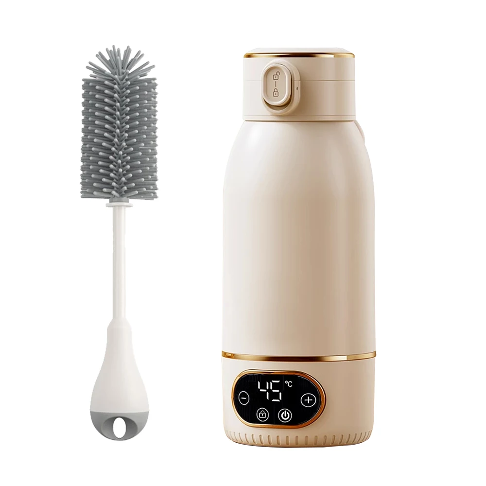Portable Usb Rechargeable Baby Milk Bottle Warmer Touch Screen Design Safety Copper Lock NTC Sensor Baby Bottle Warmer