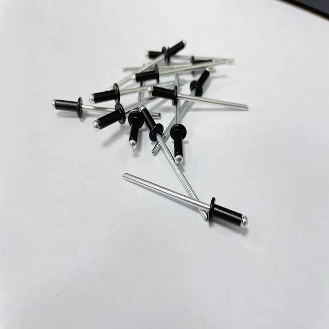 Din7337 open type black color painted domed head Aluminum steel