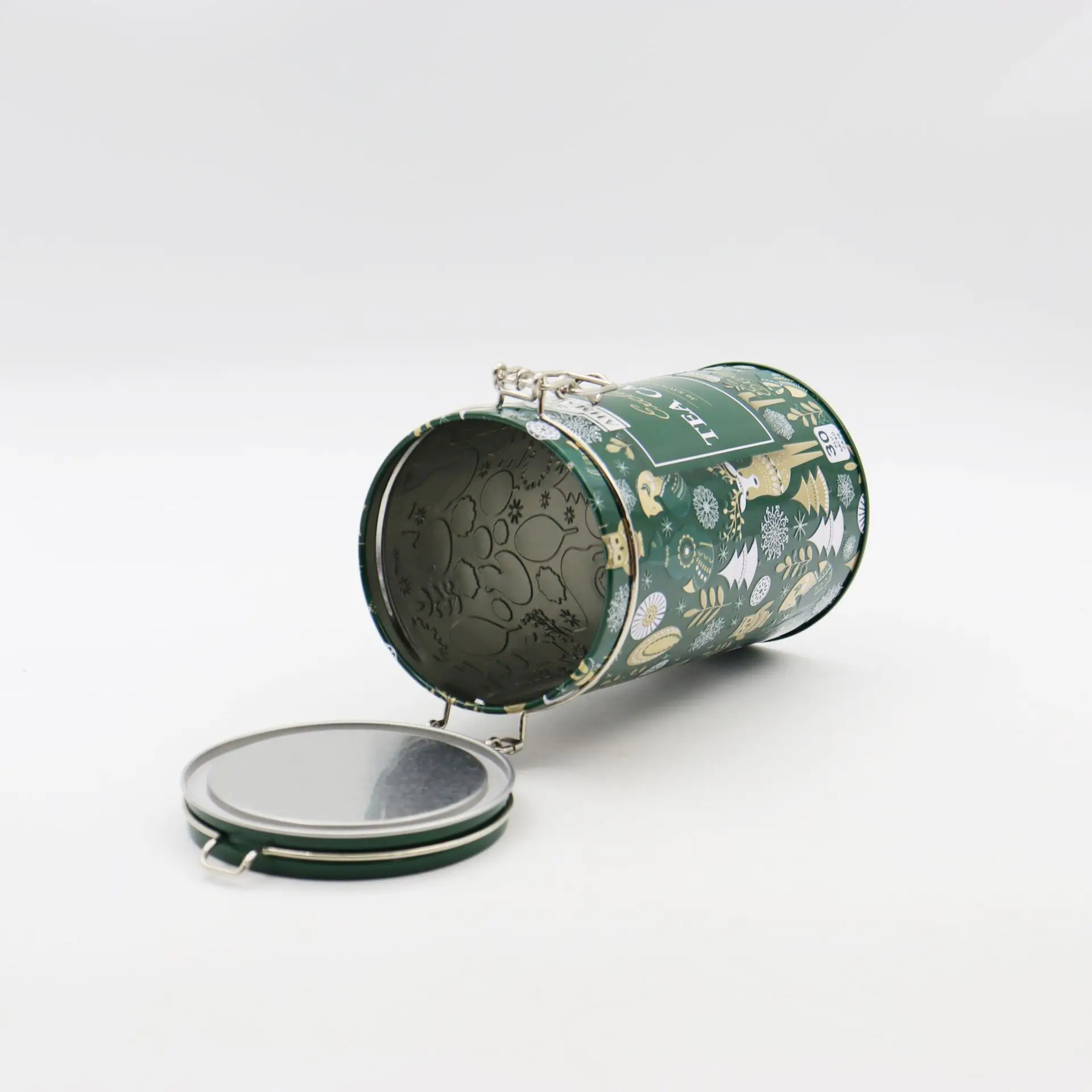 Food Grade Airtight Round Metal Container Biscuit Coffee Tea Storage Cylinder Tin Can