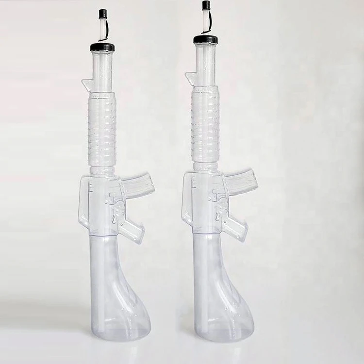 Rifles Design 1L Yard Cup Wholesale Disposable Slush Cups XXL Size Novelty Drinkware with Lid and Straw