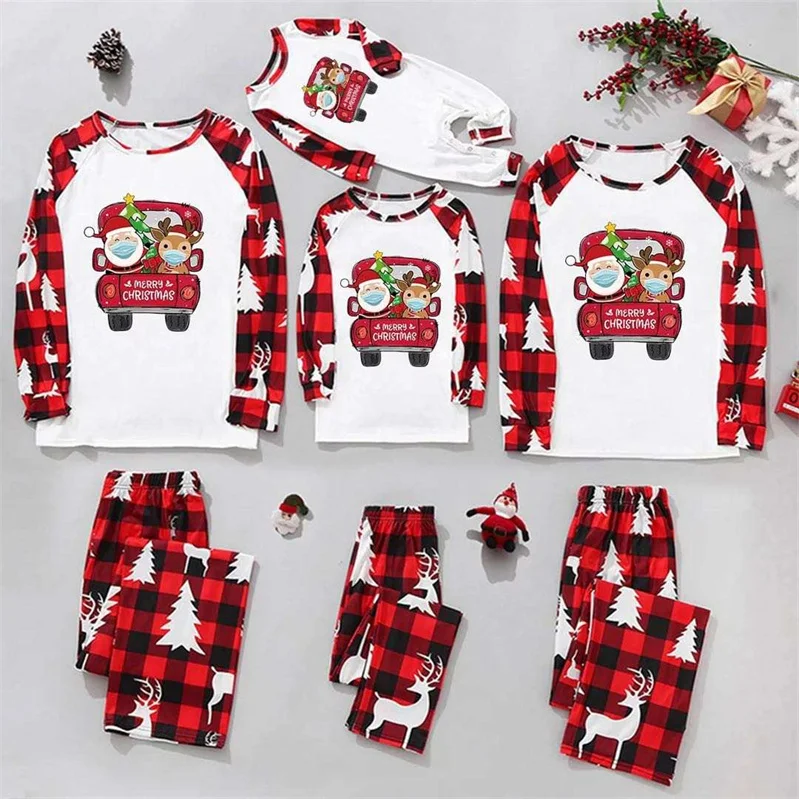 2022 Latest Xmas Halloween Pyjamas Set Christmas Pajamas Family Custom Design Christmas Pajamas