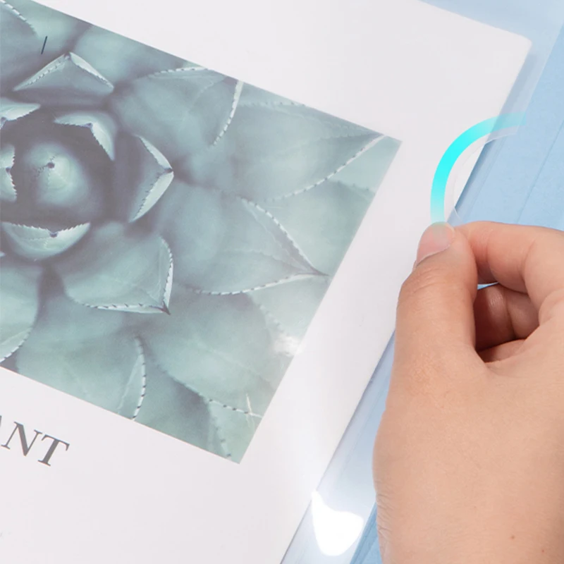 5 Pack Assorted Colors Clear Report Covers 50 Sheet Capacity Sliding Bar PP Paper Material Presentation Folder A4 Bag Patterns