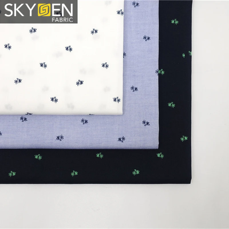 Китайская оптовая продажа, готовая к продаже рубашка из ткани Оксфорд, мужская рубашка с принтом, ткань для мужских рубашек, ткань из 100% хлопка с принтом, Текстиль