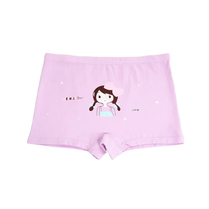 
Ready To Ship 4-12 Years Lovely Cartoon Printing Organic Cotton Kids Underwear for Girls 