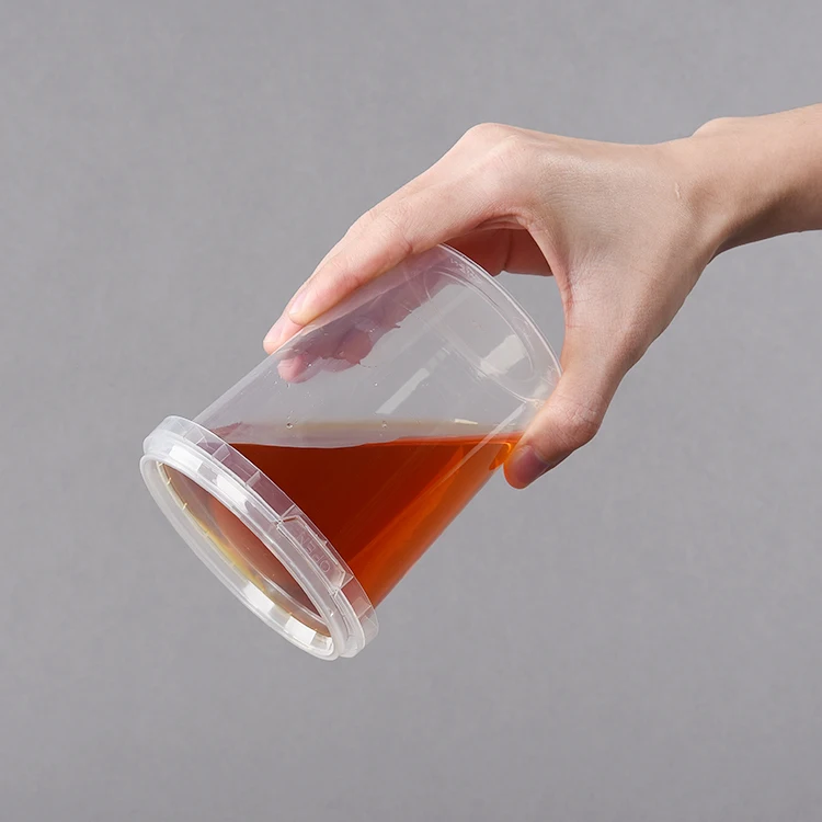250 ML Microwavable Transparent Plastic leak proof temper evident food delivery safe lock deli containers deli cup
