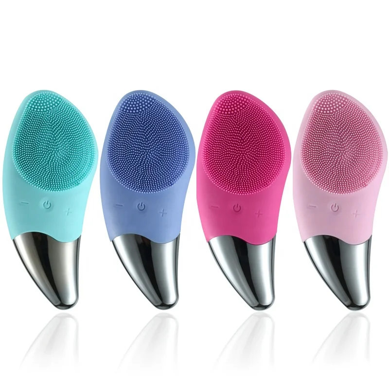 
Amazon Hot Electric Face Cleanser and Massager Waterproof Sonic Silicone Facial Cleansing Brush 