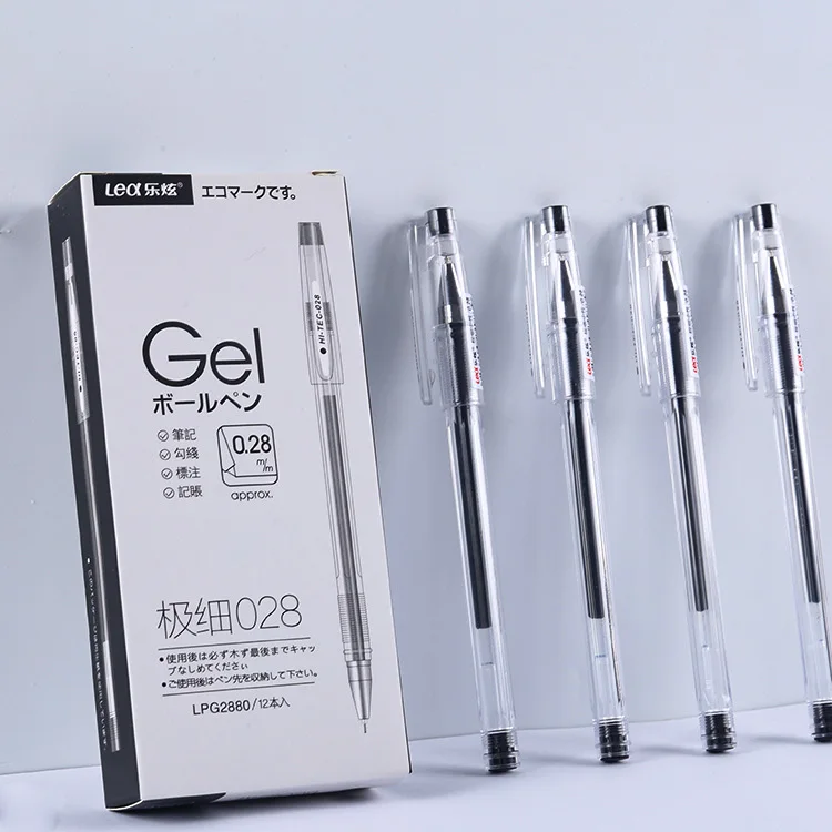 China Supplier School Office 0.28MM Refill Black Gel Pen For Budget Binder Wholesale Classic Plastic Gel Ink Pen Set For Signing