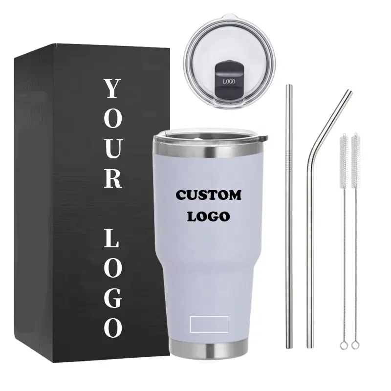 Новый продукт идеи 2024 Yety Tumbler 30 унций кружка с логотипом под заказ уличная вакуумная Изолированная для воды дорожная прозрачный стакан соломой