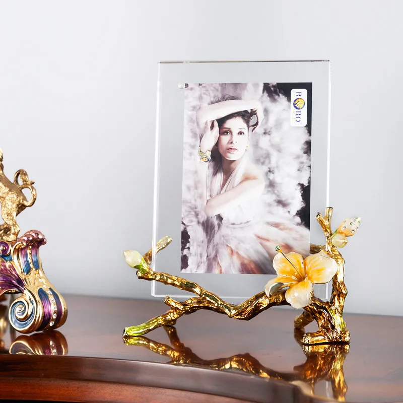 SANLOREN Modern Luxury Decorative Enamel European Style Frames Photo Albums Accessories Picture Frame Magic Mirror Photo Frame