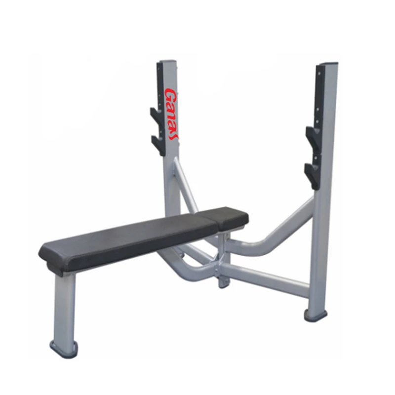 Ganas Gym Equipment High Quality Plate Loaded Commercial Weight Flat Bench  Chest Flat Bench