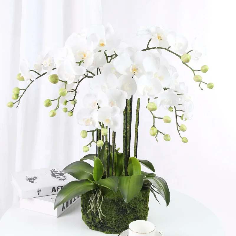 artificial flower for home decor phalaenopsis artificial orchid flower Artificial plant branch artificial plant orchid