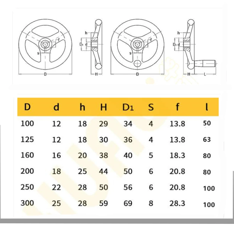 CHINA Sale  Aluminum 2 Spoked handwheel with Retractable handle handwheel D125MM