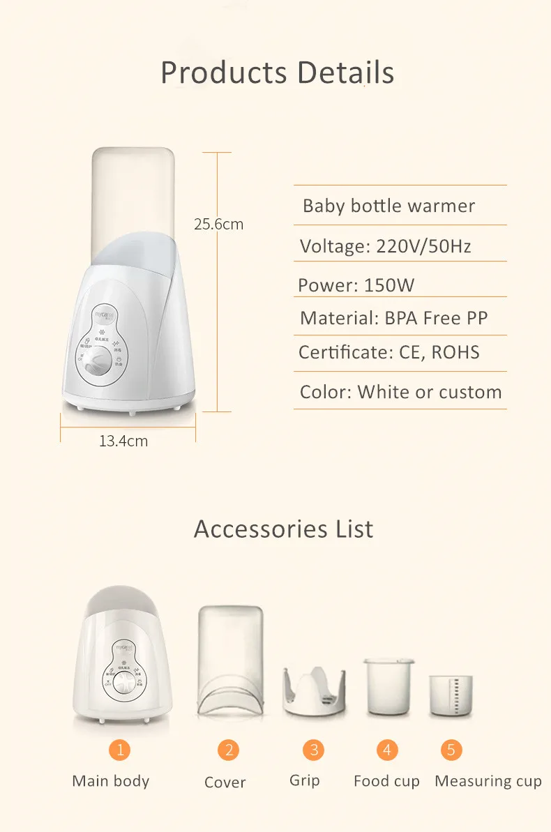 Multifunction digital baby bottle warmer and bottle steam sterilizer