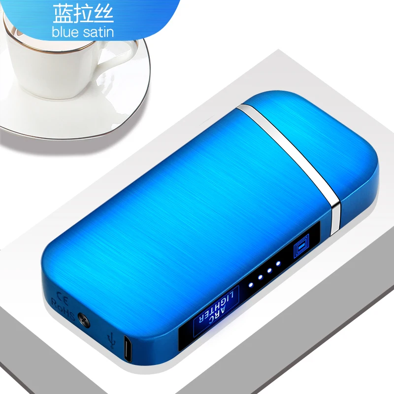 HL-319 фабрика изготовленный на заказ сплав цинка двойной электронные дуги usb Зажигалка