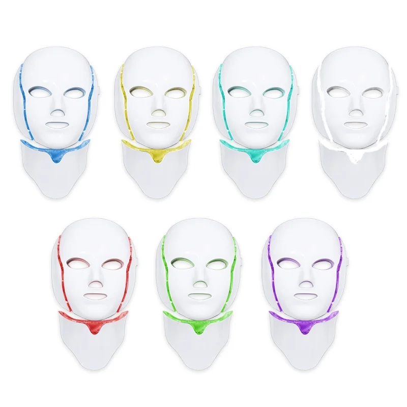 
Electric Color Microcurrent Colorful Treatment Skin Care Therapy Led Photon Beauty Facial Mask mascara led cuello 