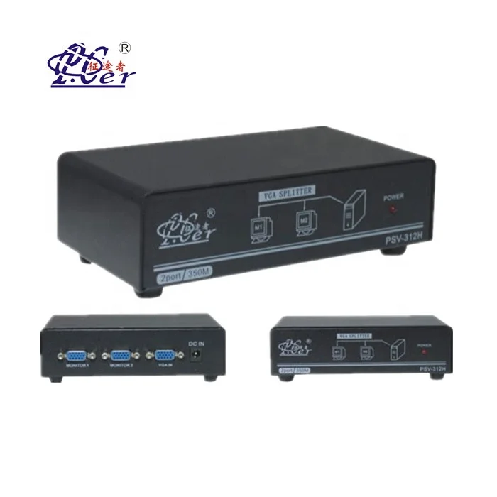 PCER VGA Splitter 1 input 2 output VGA 2 port Splitter