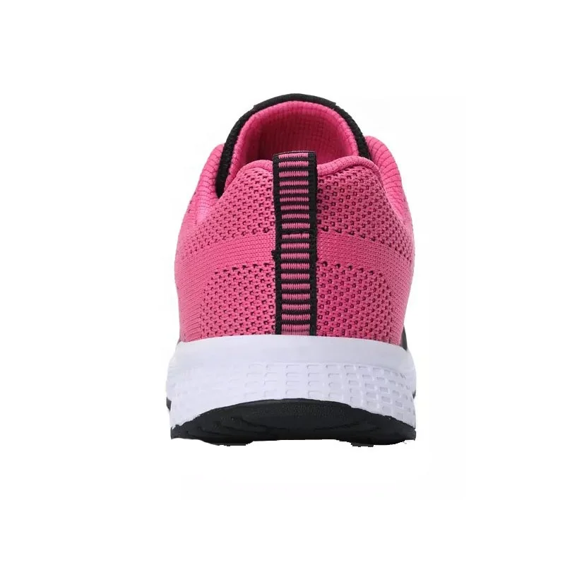
dropshipping outdoor casual sport jinjiang shoes breathable light lace up running knitted students fashion sneakers women shoes 