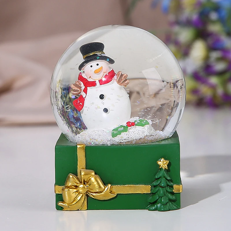 Factory Square Base Christmas Water Globe in Glass Ball Snow Ball Home Decor Snow Globe