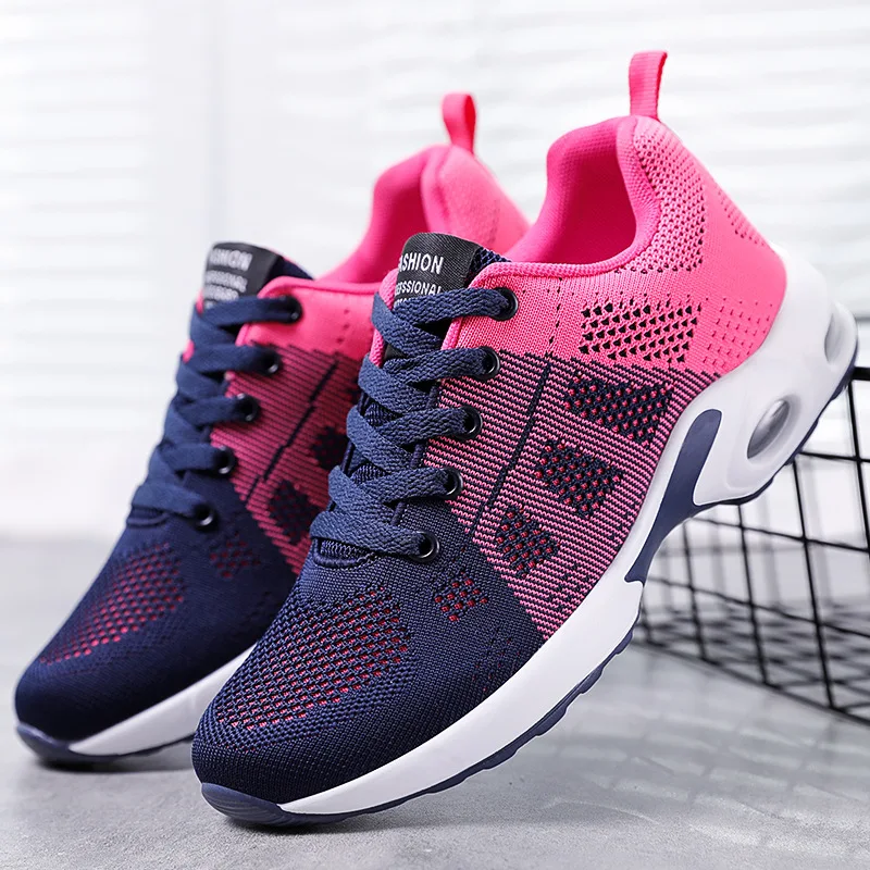 Shoes Female Foreign Trade New C Shoes Lace-Up Air ushion Sports Shoes Female