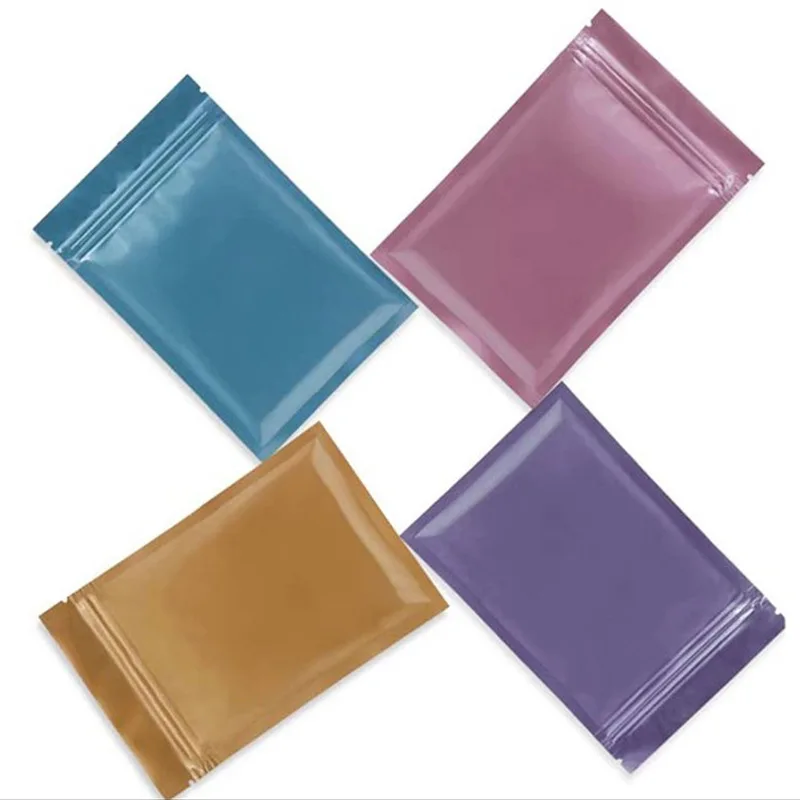 Color Printed Small Zip Bag  Metallized Plastic Smell Proof Mylar Bags Frosted Mini Ziplock Bags For Agriculture