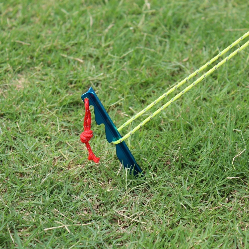 IRONDONKEY OEM LOGO wholesale Garden Tent Piles Indoor 18cm  Outdoor Aluminum Tent Pegs camping accessories