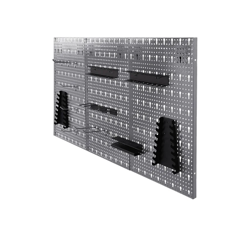 Factory supply wall mounted  board accessories hanging pegboard tool display steel panel on the wall organizer