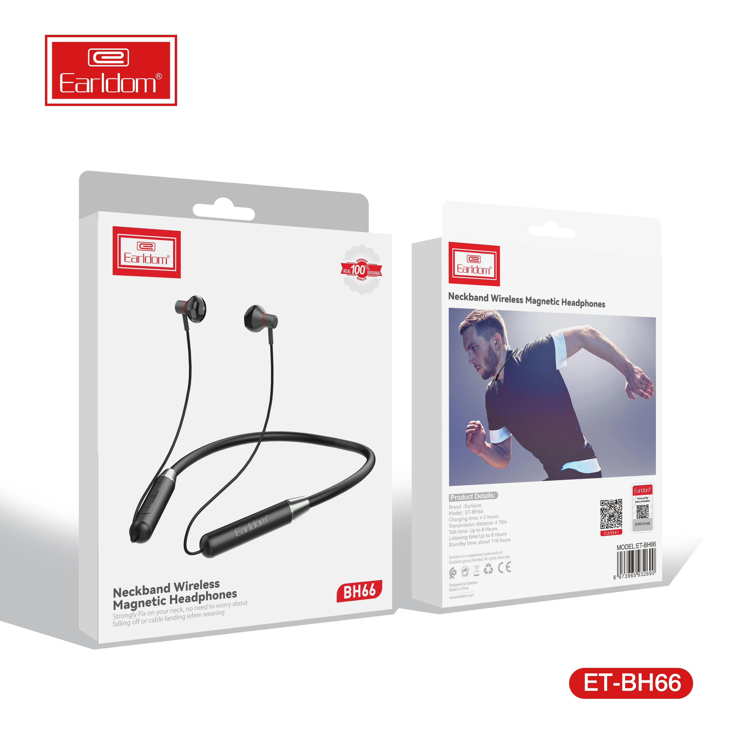 Earldom BT 5.0 headphones neckband headphone Wireless Earphones with Mic, Magnetic, Light & Comfortable, Compatible with iPhone