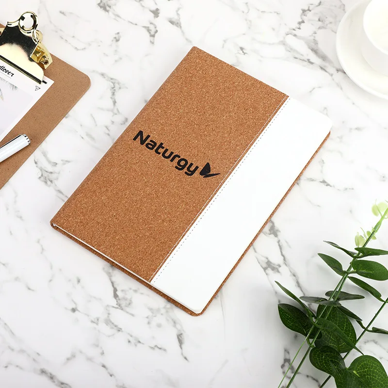 Wooden leather Notebook Diary with logo A5 notebook