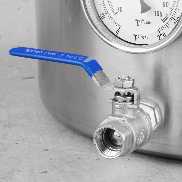 home brewing equipment beer barrel with thermometer and valve Wine making boiler