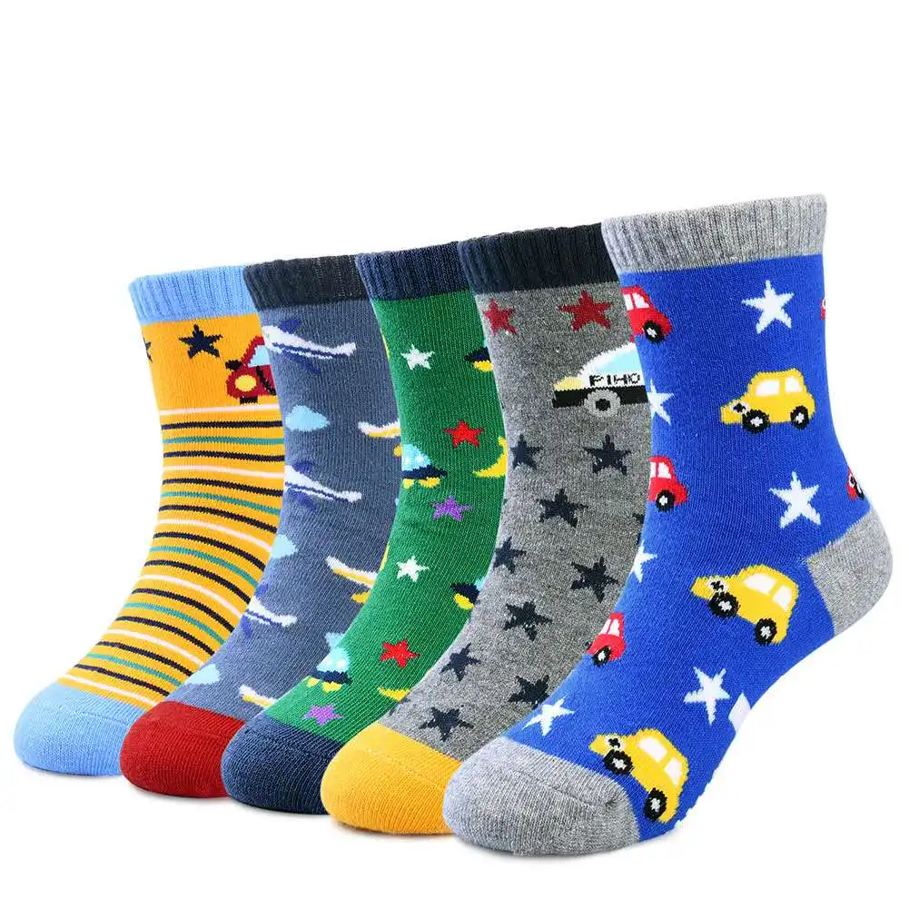 
Amazon Boys Socks Warm Cotton Non Slip Socks for Kids Aged 1-8 