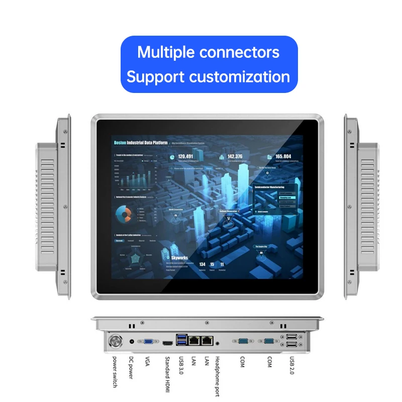 12/14/17/19 Inch IP65 Industry All In one PC Touch Screen Windows System Table Wall Mount Industrial Panel all in 1 pc