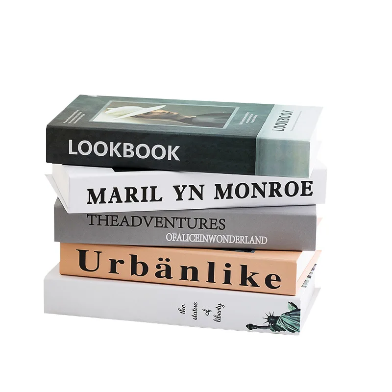 Модные современные поддельные книги домашний декор на заказ декоративные журнальный столик для хранения книг