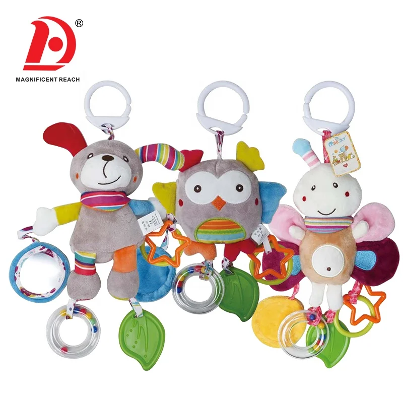 HUADA 2024 Wholesale Soothing Little Bear Mini Cotton Animal Baby Sleep Soft Bees Doll Owl Plush Stuffed Toy For Baby Girls