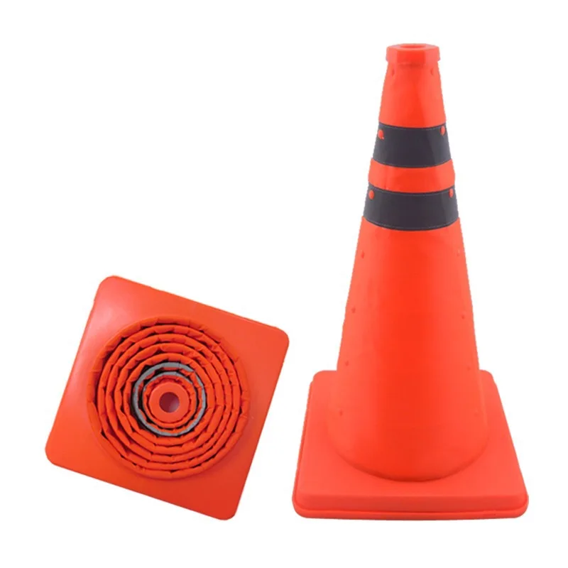 70 CM PP base oxford fabric high visibility reflective road safety folded traffic cones