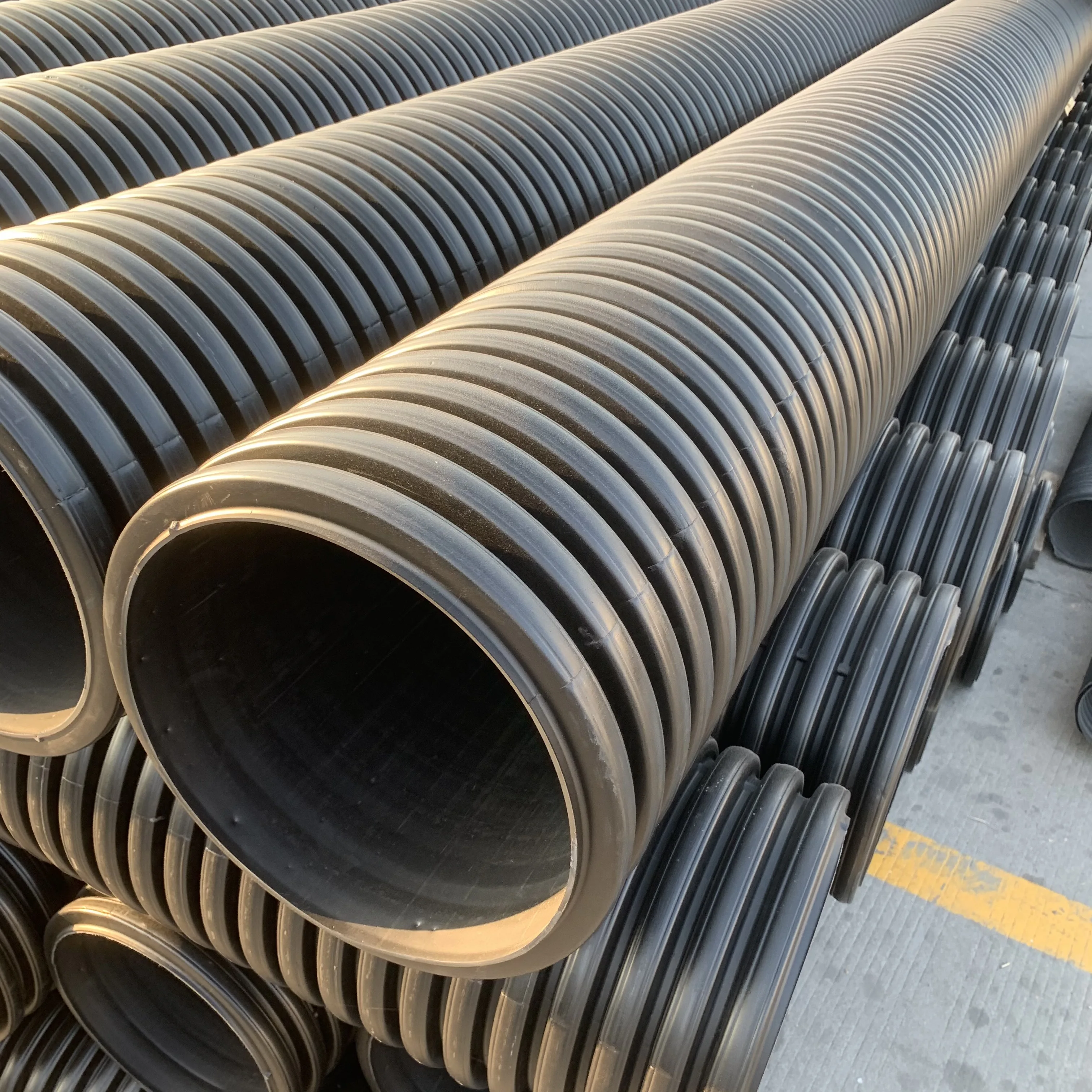 Double wall corrugated pipe for sewage transportation Municipal drainage pipe underground drainage system professional pipe,