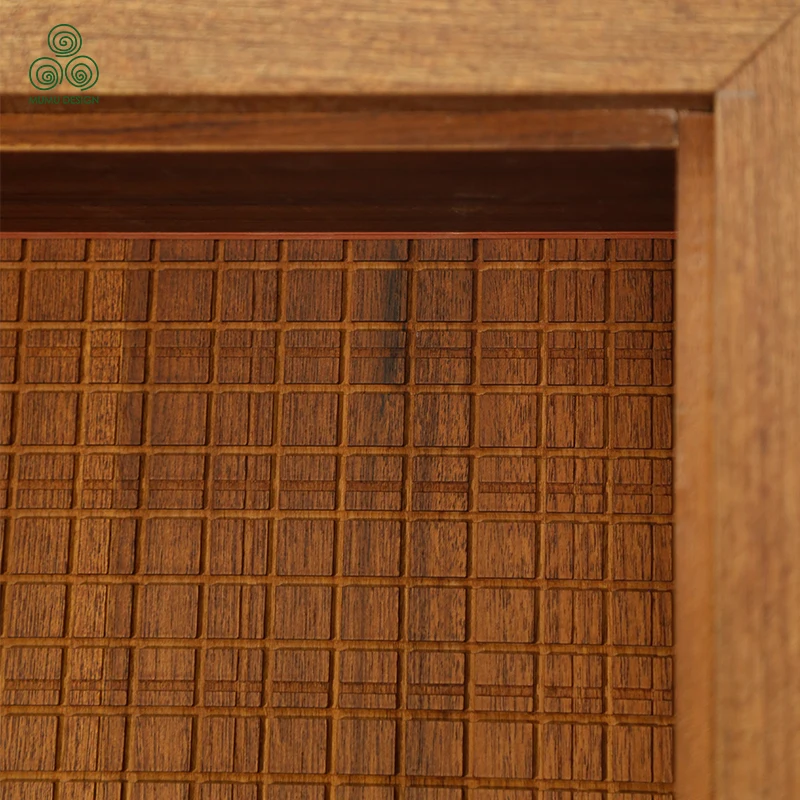 MUMU design framed solid wood door 3D carved texture customizable luxury solid wood door